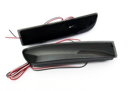 2x LED Bumper Reflector Black Smoked lens Tail Brake Light lamp Red Toyota RAV4 Scion xD