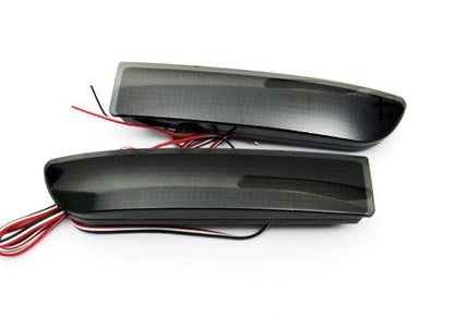 2x LED Bumper Reflector Black Smoked lens Tail Brake Light lamp Red Toyota RAV4 Scion xD