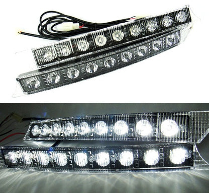 Universal Audi style 9 LED Daytime Running Light Daylight / DRL Fog Lamp