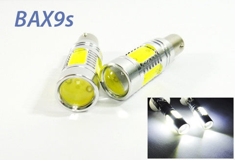 2 pieces of BAX9s H6W 64132 High Power LED Projector Light bulb with Plasma SMD LED 7.5W white