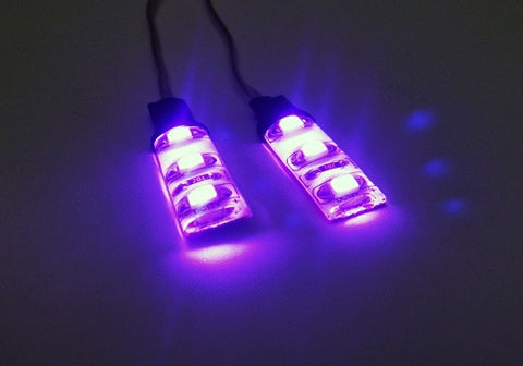 2 pieces of 3 SMD LED universal light strip purple