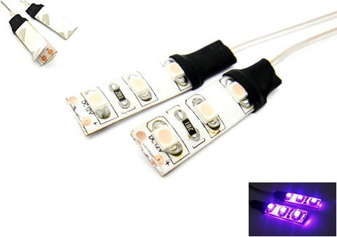 2 pieces of 3 SMD LED universal light strip purple