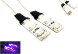 2 pieces of 3 SMD LED universal light strip purple