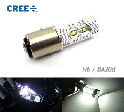 1 piece of H6 BA20d 10x CREE XB-D LED Projector Headlight Light bulb 50W white