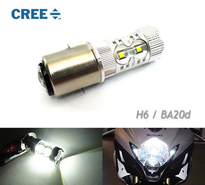 1 piece of H6 BA20d 10x CREE XB-D LED Projector Headlight Light bulb 50W white