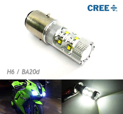 1 piece of H6 BA20d 10x CREE XB-D LED Projector Headlight Light bulb 50W white