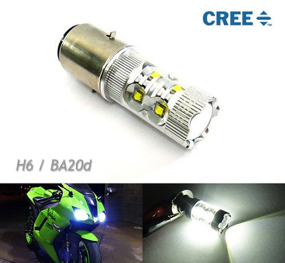 1 piece of H6 BA20d 10x CREE XB-D LED Projector Headlight Light bulb 50W white