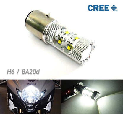 1 piece of H6 BA20d 10x CREE XB-D LED Projector Headlight Light bulb 50W white