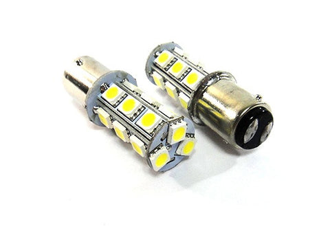 2 pieces of 18 High Power SMD LED 380 (P21/5W) 1157 7528 BAY15d Light bulb white