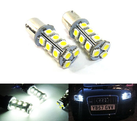 2 pieces of 18 High Power SMD LED 380 (P21/5W) 1157 7528 BAY15d Light bulb white