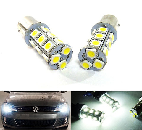 2 pieces of 18 High Power SMD LED 380 (P21/5W) 1157 7528 BAY15d Light bulb white