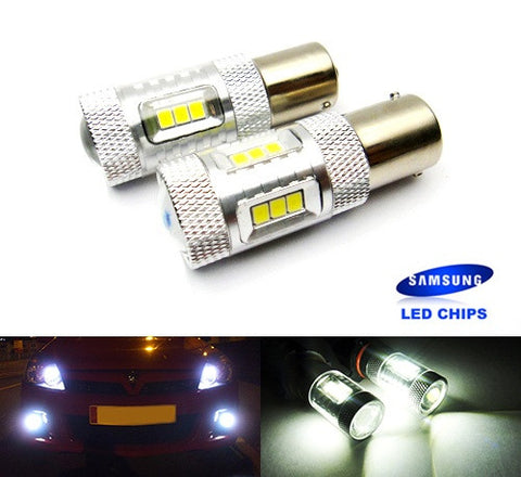 2 pieces of 15 SAMSUNG High Power 2835 SMD LED 380 (P21/5W) 1157 7528 BAY15d Light bulb 15W white