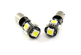 2 pieces of 5 High Power SMD LED No Error 233 BA9s T4W light bulb white