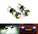 2 pieces of 5 High Power SMD LED No Error 233 BA9s T4W light bulb white