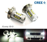 2 pieces of H7 (499) 16x CREE XB-D LED Projector Light bulb 80W white