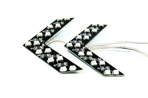 2 pieces of 14 SMD LED Side Mirror Turn Signal Arrow Panel Light Amber