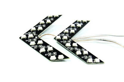 2 pieces of 14 SMD LED Side Mirror Turn Signal Arrow Panel Light Amber