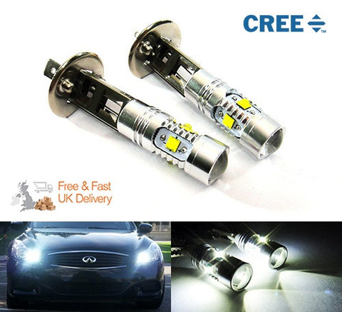 2 pieces of H1 448 5x CREE XP-E LED Projector Light bulb 25W white
