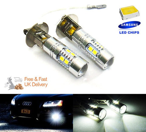2 pieces of 10 SAMSUNG 2835 SMD LED H3 453 Projector Light bulb white