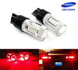 2 pieces of 15 SAMSUNG High Power 2835 SMD LED 580 7443 W21/5W 582 7440 W21W 992 Light bulb 15W red