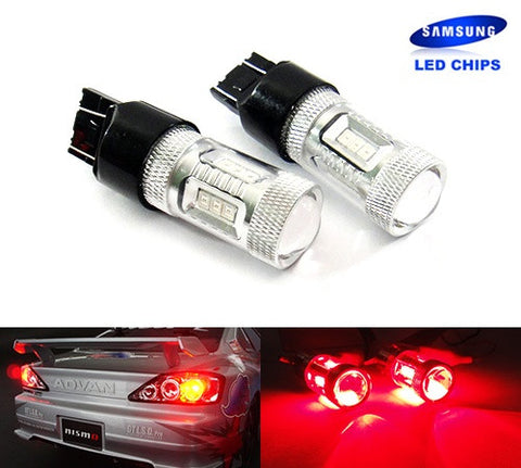 2 pieces of 15 SAMSUNG High Power 2835 SMD LED 580 7443 W21/5W 582 7440 W21W 992 Light bulb 15W red