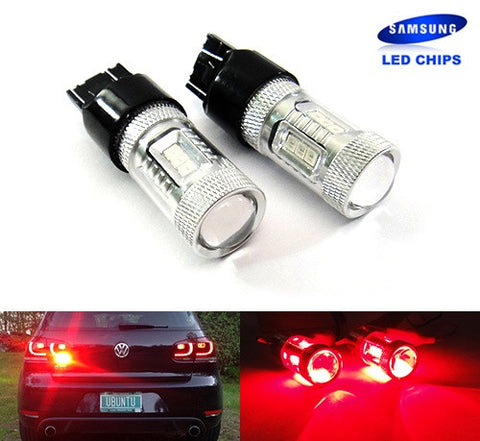 2 pieces of 15 SAMSUNG High Power 2835 SMD LED 580 7443 W21/5W 582 7440 W21W 992 Light bulb 15W red