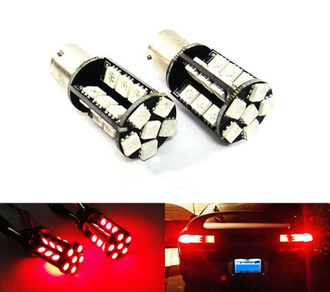 2 pieces of 30 High Power SMD LED 380 (P21/5W) 1157 7528 BAY15d Light bulb Red