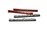 4x harman kardon style aluminium emblem badge sticker chrome 43x5mm