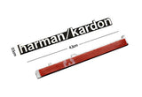 4x harman kardon style aluminium emblem badge sticker chrome 43x5mm