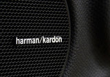 4x harman kardon style aluminium emblem badge sticker chrome 43x5mm