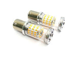 2 pieces of PY21W 581 BAU15s Diffusion Mirror 60 SMD LED Light 18W amber