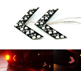 2 pieces of 14 SMD LED Side Mirror Turn Signal Arrow Panel Light Red