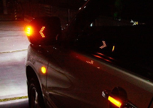 2 pieces of 14 SMD LED Side Mirror Turn Signal Arrow Panel Light Red