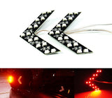 2 pieces of 14 SMD LED Side Mirror Turn Signal Arrow Panel Light Red