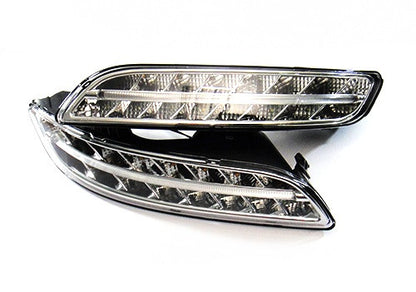 LED Daytime Running Light Fog Sidelight White Amber Turn Signal Indicator Kit Chrome Clear Porsche 997 Gen1