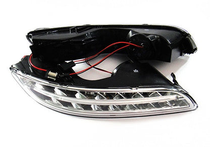 LED Daytime Running Light Fog Sidelight White Amber Turn Signal Indicator Kit Chrome Clear Porsche 997 Gen1