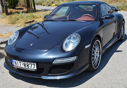 LED Daytime Running Light Fog Sidelight White Amber Turn Signal Indicator Kit Chrome Clear Porsche 997 Gen1
