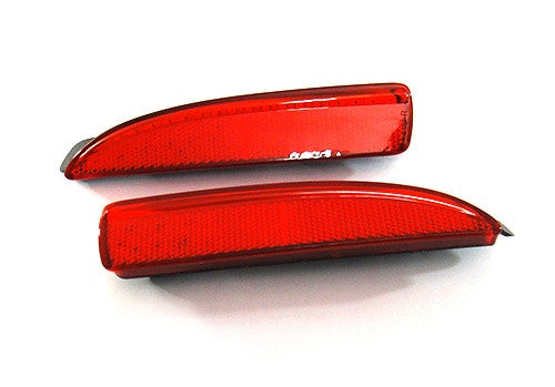 2x LED Bumper Reflector Assembly Red lens Tail Brake Light Red Mazda 3 5 6