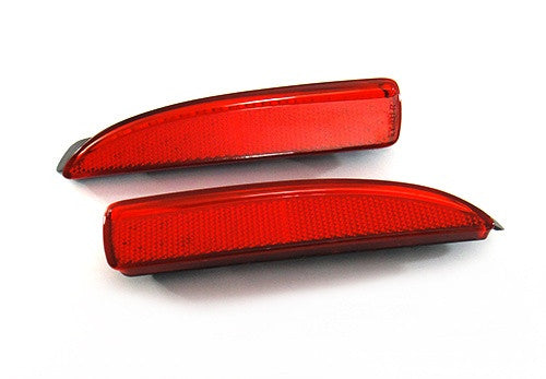 2x LED Bumper Reflector Assembly Red lens Tail Brake Light Red Mazda 3 5 6