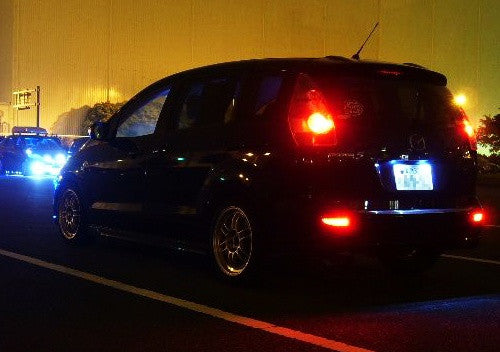 2x LED Bumper Reflector Assembly Red lens Tail Brake Light Red Mazda 3 5 6