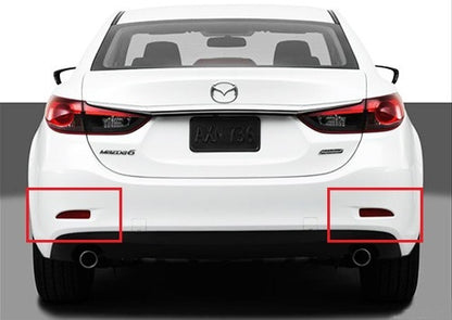 2x LED Bumper Reflector Assembly Red lens Tail Brake Light Red Mazda 3 5 6