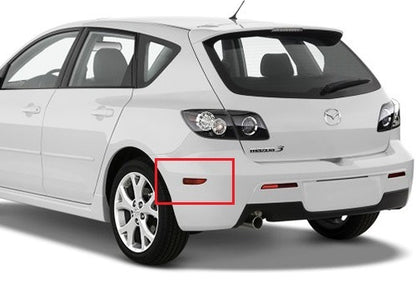 2x LED Bumper Reflector Assembly Red lens Tail Brake Light Red Mazda 3 5 6