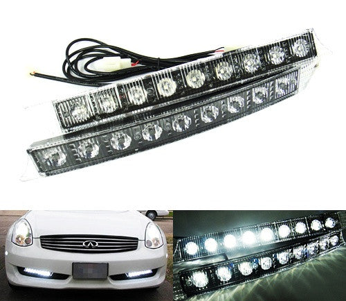 Universal Audi style 9 LED Daytime Running Light Daylight / DRL Fog Lamp
