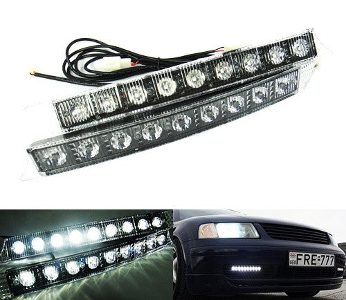 Universal Audi style 9 LED Daytime Running Light Daylight / DRL Fog Lamp