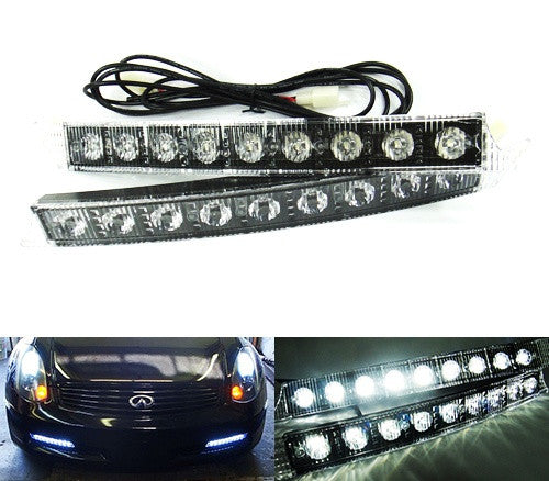 Universal Audi style 9 LED Daytime Running Light Daylight / DRL Fog Lamp