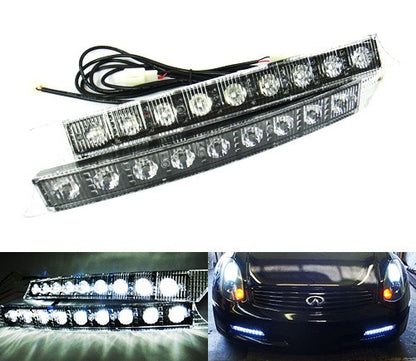 Universal Audi style 9 LED Daytime Running Light Daylight / DRL Fog Lamp