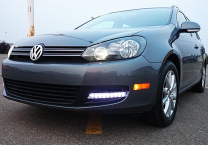 Universal Audi style 9 LED Daytime Running Light Daylight / DRL Fog Lamp