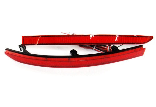 2x LED Bumper Reflector Red lens Tail Brake Light lamp Red 2008-15 Volkswagen Tiguan