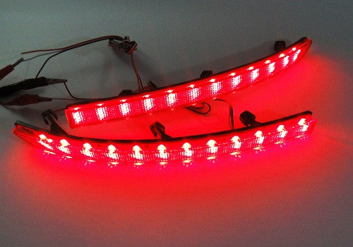 2x LED Bumper Reflector Red lens Tail Brake Light lamp Red 2008-15 Volkswagen Tiguan