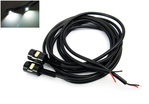 2 pieces of Bolt-On black Screw SMD LED License Plate Light Lamp white